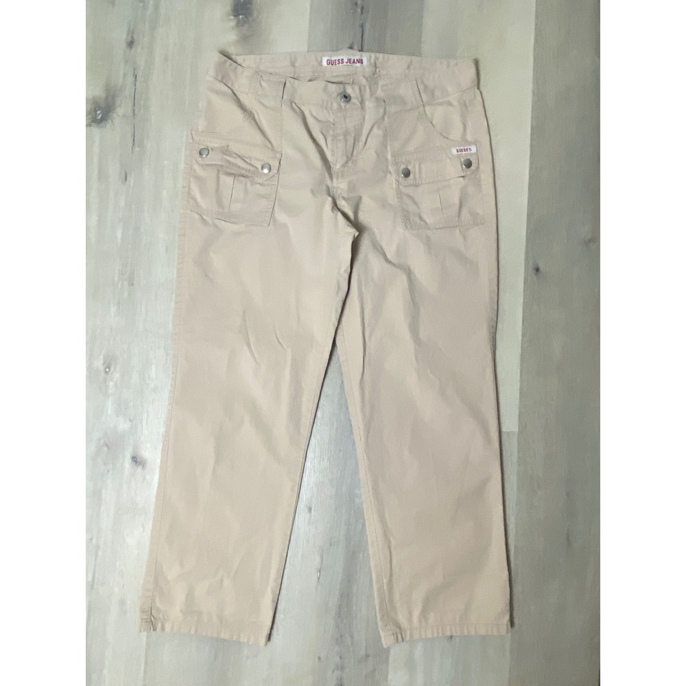 Vintage Guess Cargo Capri Pants 90's Y2K Low Rise Women's M